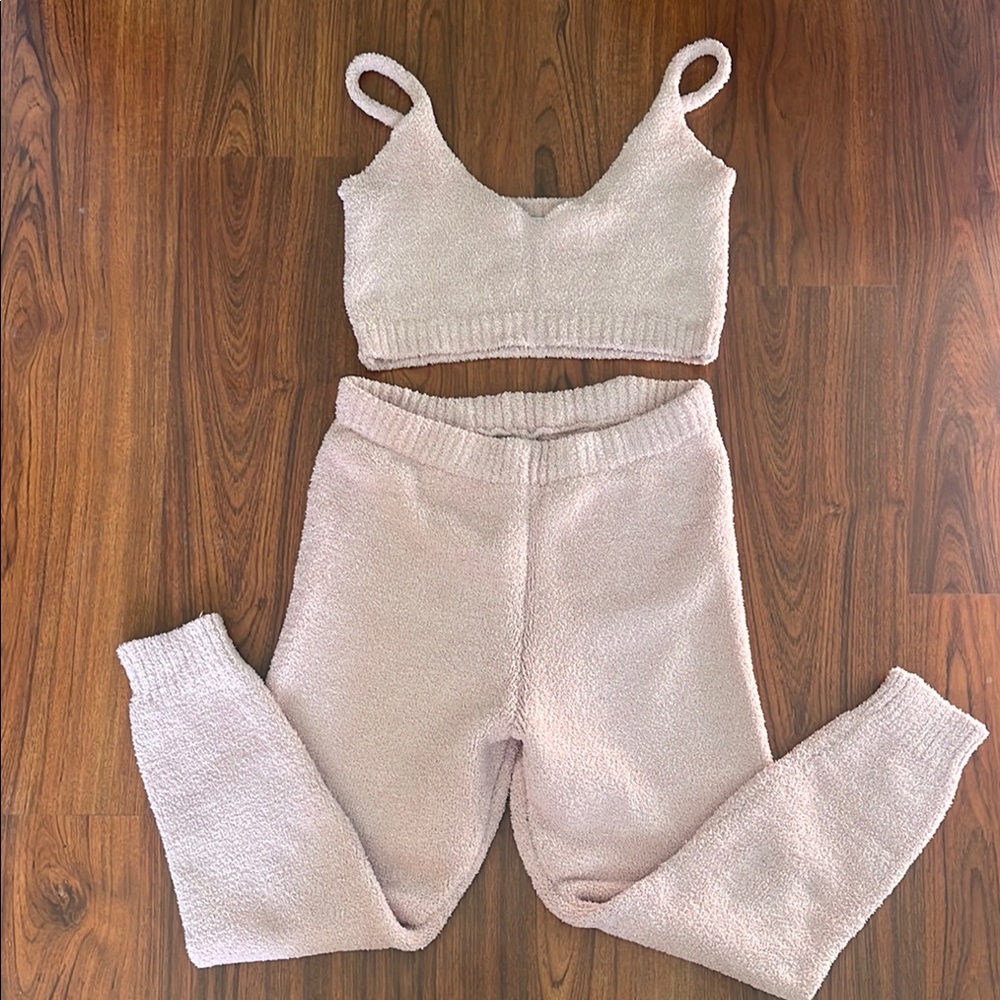 Cozy Pink Knit Lounge Set